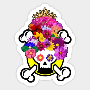 Copy of  design based on the tradition of commemorating the dead in Mexico style. Sticker